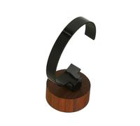 Cabilock Porta Orologi in Acrilico Supporto Per Orologio Da Polso Base in Legno Scuro Espositore Per Orologi Singoli Organizer Per Gioielli Supporto Per Braccialetti Trasparente Decorazione