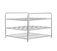 Cabilock Porta Provette in Acciaio Inox 25 Fori, Tre Livelli | Laboratorio Chimica e Ricerca, Rack Portaprovette Argento, Struttura Export per Fiale e Acqua