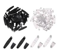 Cabilock Portachiavi Clip in Plastica 100 Pezzi 50 Trasparenti 50 Neri Clip Pieghevoli Flessibili per Porta Badge e Organizzazione Chiavi Piccole Leggere Resistenti per Uso Quotidiano