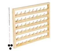 Cabilock Portafilo in Legno Porta Bobina da Parete, Supporto Organizer per Filo da Cucito e Ricamo, Porta Trecce Resistente per Bobine Quilting, per Appassionati di Fai da Te e Artigianato