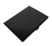 Cabilock Portafoglio Aziendale Multifunzione A4 in Pu Nero, Cartella Portadocumenti Trasparente Scomparti Organizzativi per Ufficio e Viaggi di Lavoro, Raccoglitore Portfolio Divisori