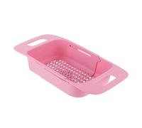Cabilock Portafrutta Estensibile per Cucina Scolapiatti Multifunzionale Drenaggio Rapido Organizer Sottolavello per Piatti Frutta e Rosa