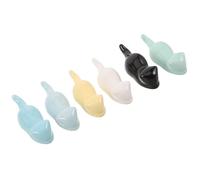 Cabilock Portapennelli in Ceramica a Forma di Gatto Set da 6 Pezzi per Calligrafia e Pittura Acquerello Supporto per Pennelli da Tavolo Decorativo per Artisti e Studenti Organizer