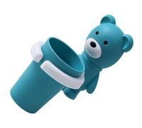 Cabilock Portaspazzolini da Parete in Pp Blu, Organizer Bagno Semplice ed Elegante Bicchiere Porta Spazzolino, Resistente alla Ruggine e Facile da Pulire