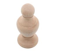 Cabilock Post Caps For Stairs in Solid Wood Unfinished Dowel Rod Finials With Carved Roman Sphere Design Versatile Decorative Wood Baluster Topper For DIY Home Decor And Vintage-style