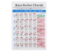 Cabilock Poster Diagramma Accordature Chitarra e Basso Elettrico Pratica Accordi Resistente e Durevole per Imparare Suonare e Comporre Musica