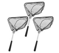 Cabilock Rete da Pesca Pieghevole in Lega di Alluminio 3 Pezzi Retino da Pesca Mini Triangolare per Acqua Dolci Portatile Escursionismo e Acquari