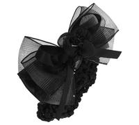 Cabilock Retina Capelli con Clip Nera e Nodo in Raso per Chignon Rete Fermacapelli Confortevole e Resistente per Infermiere Bancari e Professionisti in Ambienti di Lavoro