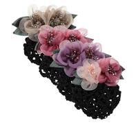 Cabilock Retina per Chignon Floreale Vintage 4 Pezzi Accessori per Chioma da Donna con Fermaglio a Fiore Rete Morbida Traspirante per Infermiere Banchieri e Personale Alberghiero