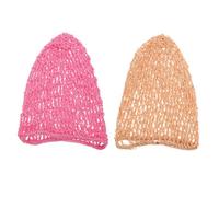 Cabilock Retine Per Chioma Uncinetto 2 Pezzi Rete Elastica Lunga, Copricapo Per La Cura Dei Chioma Da Donna, Comoda e Protettiva Per Dormire, Trucco e Pulizia Del Viso, Colori Rosa e Kaki
