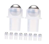 Cabilock Rollerball per Oli Essenziali 10 Pezzi Set Sfere a Rotazione in Acciaio Trasparente 16 Denti per Flaconi Profumo Ricaricabili Applicatore Lucidalabbra Uso Personale