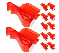 Cabilock Rosso Clip per Putter da Golf 12 Pezzi in Plastica | Stabile Durante il Cammino, per Pratica e Ordine nella Sacca, Riduce il Disordine, Rosso