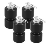 Cabilock Rulli in Lega di Alluminio Rimorchio per Portellone 4 Set Kit Nero | Pedana Utility, per Supporto di Precisione, per Installazione Coerente