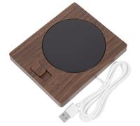 Cabilock Scaldatazze Elettrico USB Portatile in Plastica Marrone, Riscaldatore Tazza Due Livelli di Temperatura, Mantiene la Bevanda Calda per Uso Quotidiano e Sala Riunioni