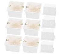 Cabilock Scatola Derivazione Elettrica 10Pcs 86 PVC Bianco Facile Installazione per Decorazioni Domestiche e Uffici Scatole per Prese a Muro Nascoste
