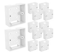 Cabilock Scatola per Interruttore a Parete da Incasso 86 Tipo 12 Pezzi Bianca in Materiale Ignifugo Copertura Antipolvere e Viti Metalliche Scatola di Giunzione a Muro per Prese e