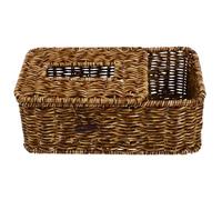 Cabilock Scatola Portafazzoletti in Carta Intrecciata Imitazione Rattan Contenitore Multiuso per Soggiorno Porta Tovaglioli Elegante e Robusto Dimensione Compatta per Tavolo e Desktop