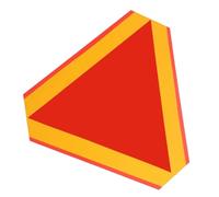 Cabilock Segnale Riflettente Triangolare per Veicoli Bassa Velocità con Giallo Cartello Stradale Avvertimento Riflettente Alta Visibilità e Resistenza all