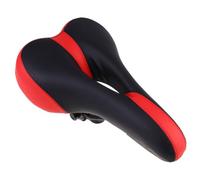 Cabilock Sella per Bici Rossa Imbottita, Comoda e Traspirante in Cuoio | Compatibile la Maggior Parte delle Biciclette, Assorbente e Ammortizzante, per Ciclismo su Strada