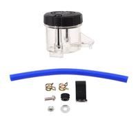 Cabilock Serbatoio Liquido Freni Posteriore per Moto con Coppa Olio Trasparente Supporto Stabile e Indicatore per Sistema Idraulico di Freno e Frizione