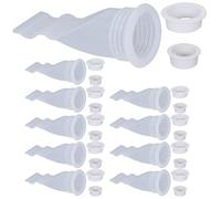 Cabilock Set 10 Pezzi Valvola Antiriflusso per Scarico Pavimento in Silicone Bianco, Resistente e Antiodore, per Bagno e Cucina
