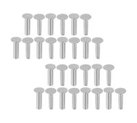 Cabilock Set 14 Paia Rivetti in Acciaio Inox 20 MM per Manici di Coltelli da Chef e Posate Perni di Fissaggio per Impugnature in Legno Accessori Fai da Te per Riparazione e Montaggio