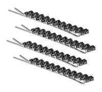 Cabilock Set 2 Paia Forcine per Chioma da Donna in Metallo Strass Fermagli Eleganti per Feste e Matrimoni Accessori Chioma Decorativi Neri Cristalli