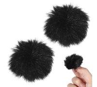 Cabilock Set 2 Pezzi Copertura Antivento Pelosa per Microfono Filtro Anti-pop, Paravento Esterno Protettivo, Accessori per Registrazioni, Interviste e Uso Professionale