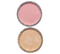 Cabilock Set 2 Pezzi Palette per Nail Art in Resina Supporto per Unghie per Miscelare Smalti e Fondotinta Espositore per Nail Art Professionale in Colori Oro e Rosa