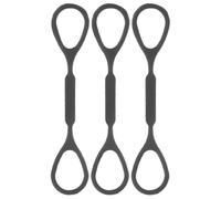 Cabilock Set 3 Pezzi Fermavetro Tromba in Silicone Nero, Accessorio per Tromba Tiraggio Antismarrimento, Anello Scorrevole per Valvola, Adatto a Bande Scolastiche e Prove Soliste