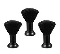Cabilock Set 3 Pezzi Spazzole per Spolverare Collo Barbiere in Plastica Nera Spazzola Morbida per Rimuovere Chioma e Polvere Accessorio Professionale per Saloni e Parrucchieri