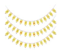 Cabilock Set 3 Striscioni per Ritorno a Scuola a Forma di Matita, Decorazioni Riutilizzabili per Festa in Benvenuto Studenti, Striscione per Interni Aggancio Rapido e Colori