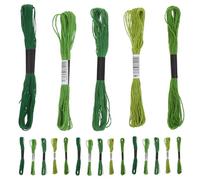 Cabilock Set 30 Pezzi Filo da Ricamo Verde Spesso 8 M Kit Filati per Cucito a Mano Punto Croce e Quilting Filo Poliestere-Cotone per Lavori Artigianali e Fai da Te