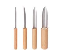 Cabilock Set 4 Utensili da Taglio per Ceramica Manico in Legno, Strumenti di Argilla per Incisione e Foratura, Accessori per Modellazione Fai da Te, Adatti a Ceramisti e Scultori