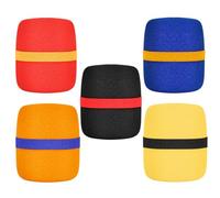 Cabilock Set 5 Pezzi Coperture in Spugna per Microfono Antivento Colorate, Protezioni Pratiche per Microfoni Portatili, Accessori Compatti per Conferenze, Interviste e Colore Casuale