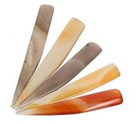 Cabilock Set 5 Pezzi Lucidatrice in Agata Naturale per Gioielli, Brunitoio Manuale per Braccialetti e Metalli, Strumento di Lucidatura per Manutenzione Fai da Te Artigianato Creativo