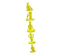 Cabilock Set 5 Pezzi Statuette Yoga in Resina, Decorazioni Figure Yoga per Soggiorno e Camera da Letto, Ornamenti Meditazione in Posizioni Multiple per Arredamento Tavolo