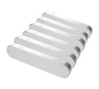 Cabilock Set 6 Astucci Portapenne in Latta Argento Interno Imbottito, Organizer per Matite per Studenti e Uso Quotidiano, Astuccio Portatile Coperchio Sicuro per Scuola, Casa e Ufficio