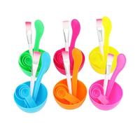 Cabilock Set 6 Ciotole per con Pennelli e Cucchiai Dosatori Strumenti per Maschere Fai da Te Materiali Durevoli Portatile per Uso Domestico e Viaggi Professionali Colore Colore Casuale