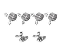 Cabilock Set 6 Pezzi Anelli per Maglieria Uncinetto Avvolgitore Filo Lana in Metallo Regolabile per Cucito e Lavorazione a Maglia Strumento Artigianale per Filati e Lavori Manuali