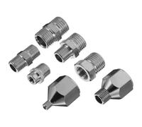 Cabilock Set 7 Pezzi Adattatori per Aerografo Raccordi a Sgancio Rapido Accessori per Compressore d'Aria Conversione Multi-Diametro per Verniciatura Auto Decorazione e Pittura Ceramica