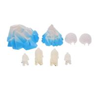 Cabilock Set 8 Pezzi Orsi Polari in Resina Mini e Decorazioni di Ghiaccio per Giochi Sensoriali e Decorazioni Natalizie DIY Invernali