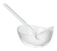 Cabilock Set Ciotola in Vetro per Maschere Fai da Te con Cucchiaio Contenitore Trasparente per Oli Essenziali Ciotola Compatta per Salone di Bellezza e Uso Domestico