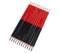 Cabilock Set da 12 Matite in Legno Doppio Colore Rosso e Blu, Pre-temperate Cancellabili, per Correzione, Disegno Tecnico e Valutazione, Design Ergonomico per Ufficio e Scuola