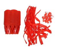 Cabilock Set da 20 Sacchetti in Rete per Uova Riutilizzabili in Plastica con Fibbie e Cestino Ventilato Rosso per Conservazione e Trasporto Sicuro di Frutta Verdura e Prodotti Freschi in