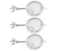 Cabilock Set da 3 Filtri a Maglia Fine in Acciaio Inox con Manico Colino per Tè e Caffè Riutilizzabile Piccolo Infusore Multiuso per Cucina Matcha Spezie e Viaggi