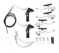 Cabilock Set di Freni a V per Bici da Strada e Mountain Bike Freni in Lega ad Alta Resistenza Bianchi Leva e Cavi Impianto Frenante Professionale per Ciclismo Sicuro