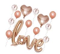 Cabilock Set Palloncini per Matrimoni in Lattice 12” e Mylar 18” Rosa Oro Love Gigante 108Cm Decorazioni per Sala Nozze Proposta e Feste Romantiche