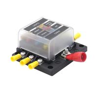 Cabilock Set Scatola Blocco Fusibili 6 Vie 32V 100A LED Indicatore e Adesivi Scatola Fusibili per Auto Barche e Camper Kit Ricambio Protezione Cortocircuiti e Guasti Elettrici