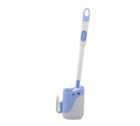 Cabilock Set Spazzola per WC e Supporto in Silicone con Dispenser Sapone Ricaricabile, Spazzolino Bagno Cartone Animato con Ventosa, Pulizia Profonda per Toilette e Superfici Multiuso